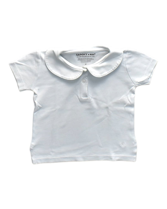 A White Short Sleeve Tops from Sammy + Nat  in size 2T for neutral. (Front View)