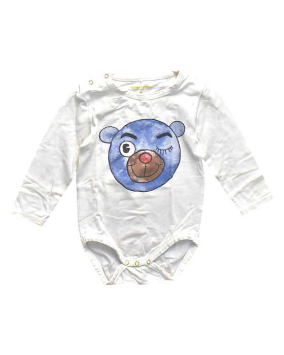 A White Long Sleeve Bodysuits from Mini Rodini in size 3T for neutral. (Front View)