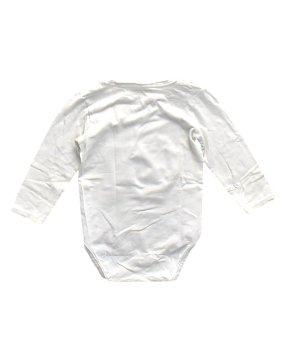 A White Long Sleeve Bodysuits from Mini Rodini in size 3T for neutral. (Back View)