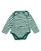A Green Long Sleeve Bodysuits from Mothercare in size 18-24M for neutral. (Front View)