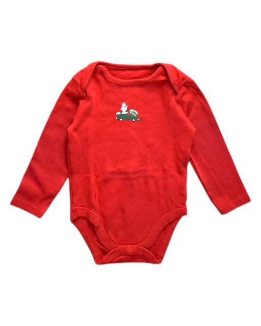 A Red Long Sleeve Bodysuits from Mothercare in size 18-24M for neutral. (Front View)