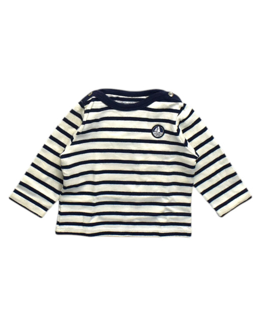 A Navy Long Sleeve Tops from Petit Bateau in size 6-12M for neutral. (Front View)