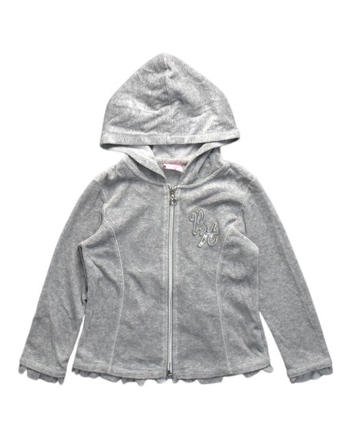 A Grey Hooded Sweatshirts from Pink Heart in size 10Y for girl. (Front View)