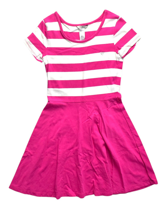 A Pink Short Sleeve Dresses from Guess in size 7Y for girl. (Front View)