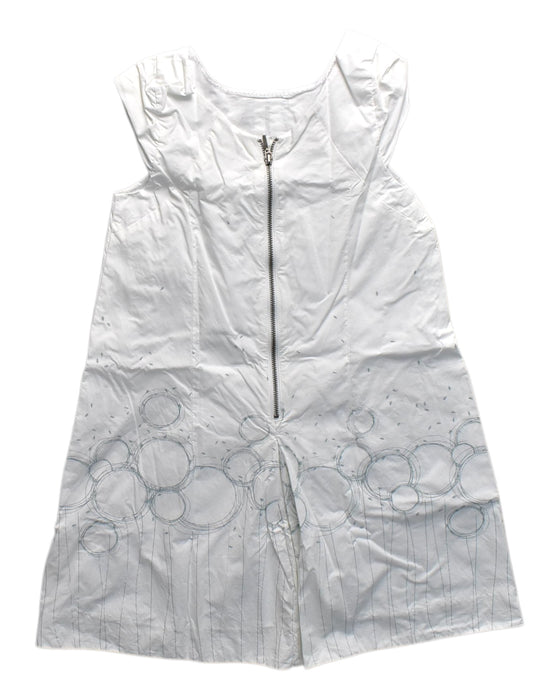 A White Sleeveless Dresses from Obaibi - Okaidi in size 10Y for girl. (Back View)