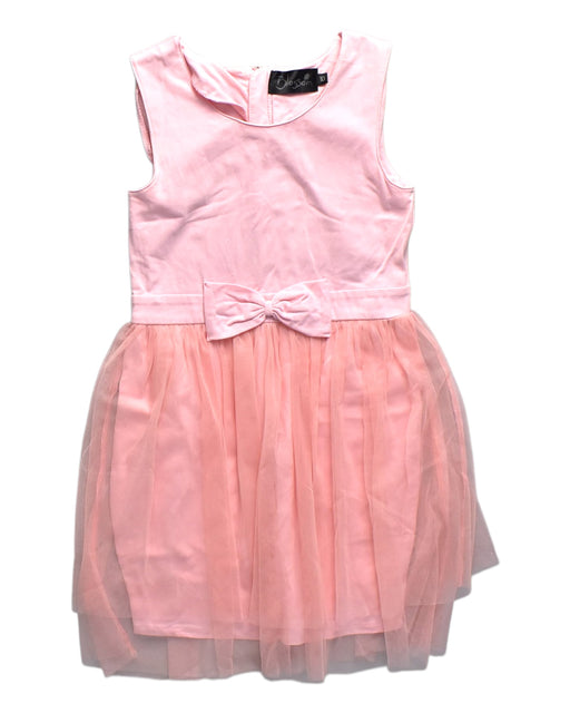A Pink Sleeveless Dresses from Blossom in size 10Y for girl. (Front View)