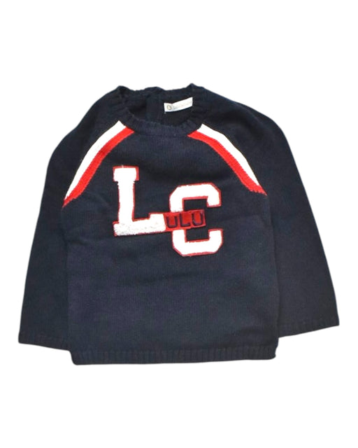A Navy Crewneck Sweatshirts from LuluCastagnette in size 18-24M for boy. (Front View)
