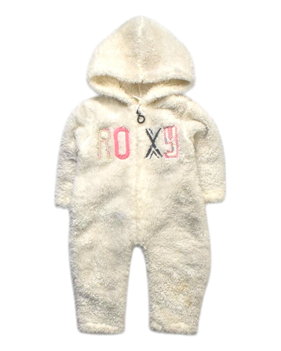 A White Onesies from Roxy in size 3-6M for girl. (Front View)