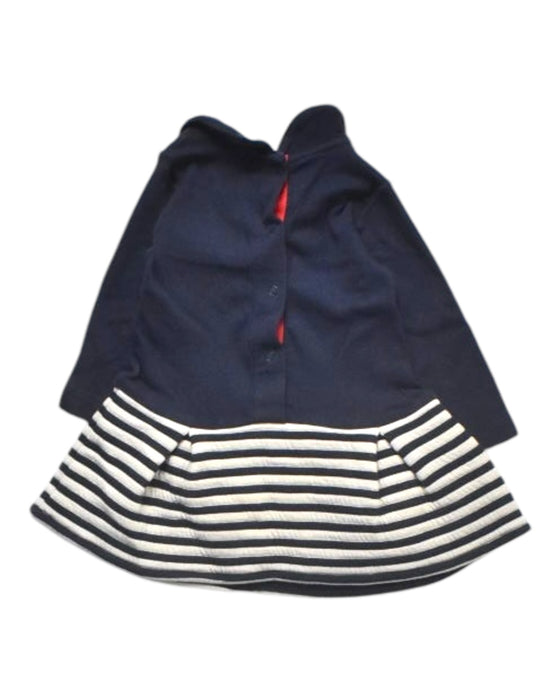 A Navy Sweater Dresses from Petit Bateau in size 6-12M for girl. (Back View)