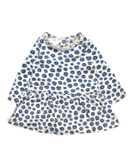 A Blue Long Sleeve Dresses from Petit Bateau in size 6-12M for neutral. (Front View)