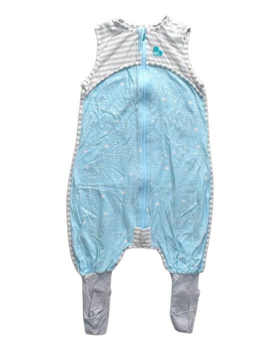 A Blue Sleepsacs from Love To Dream in size 18-24M for neutral. (Front View)