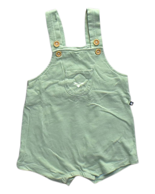 A Green Sleeveless Rompers from Petit Bateau in size 12-18M for neutral. (Front View)