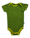A Green Short Sleeve Bodysuits from KicKee Pants in size 12-18M for neutral. (Front View)