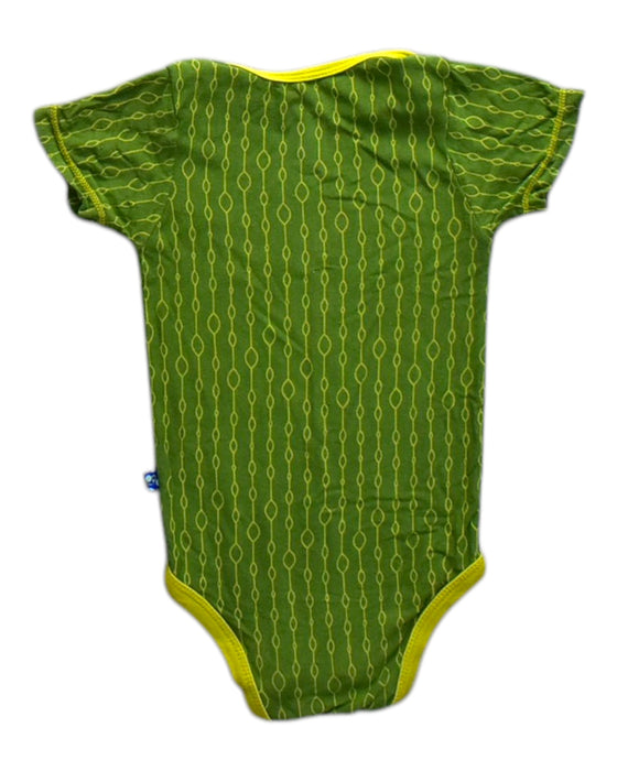 A Green Short Sleeve Bodysuits from KicKee Pants in size 12-18M for neutral. (Back View)