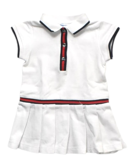 A White Short Sleeve Dresses from Jacadi in size 12-18M for girl. (Front View)