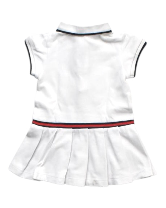 A White Short Sleeve Dresses from Jacadi in size 12-18M for girl. (Back View)
