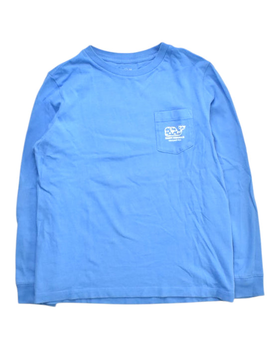 A Blue Long Sleeve T Shirts from Vineyard Vines in size 7Y for boy. (Front View)