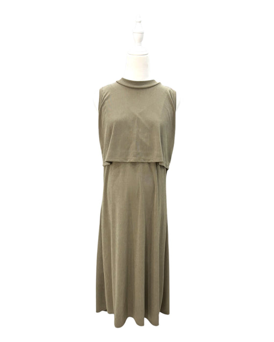 A Taupe Sleeveless Dresses from Jump Eat Cry in size Maternity-S for girl. (Front View)