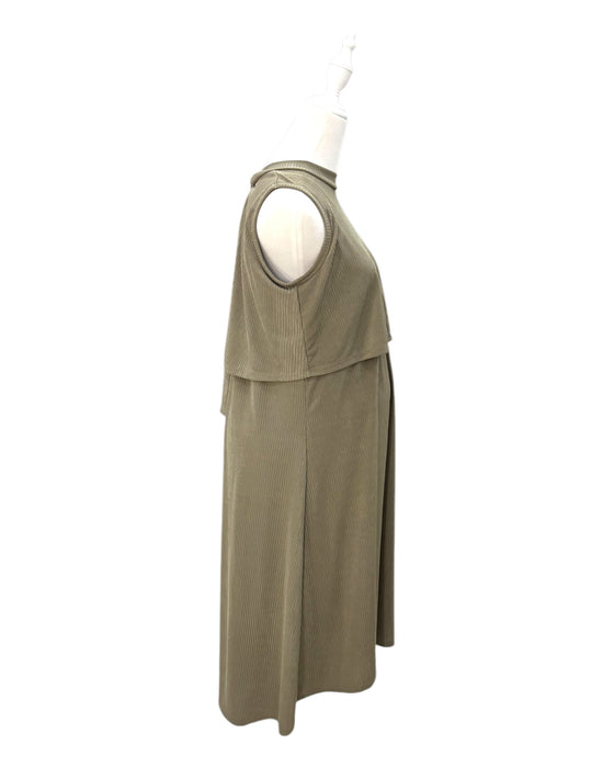 A Taupe Sleeveless Dresses from Jump Eat Cry in size Maternity-S for girl. (Back View)