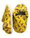 A Yellow Booties from Poco Nido in size 18-24M for neutral. (Front View)