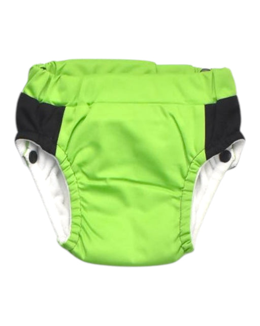 A Green Swim Diapers from Kangacare in size 2T for boy. (Front View)