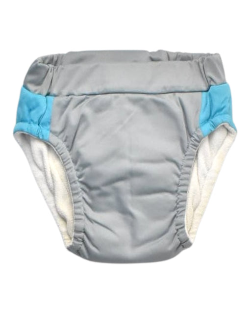 A Grey Swim Diapers from Kangacare in size 4T for boy. (Front View)