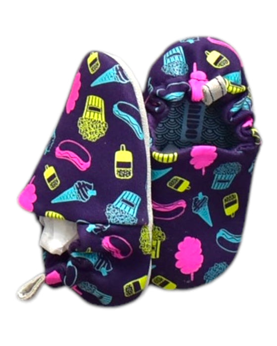 A Multicolour Slip Ons from Poco Nido in size 6-12M for neutral. (Front View)