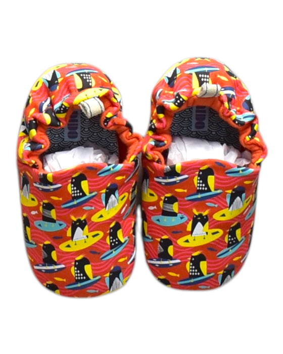 A Multicolour Booties from Poco Nido in size 12-18M for neutral. (Back View)