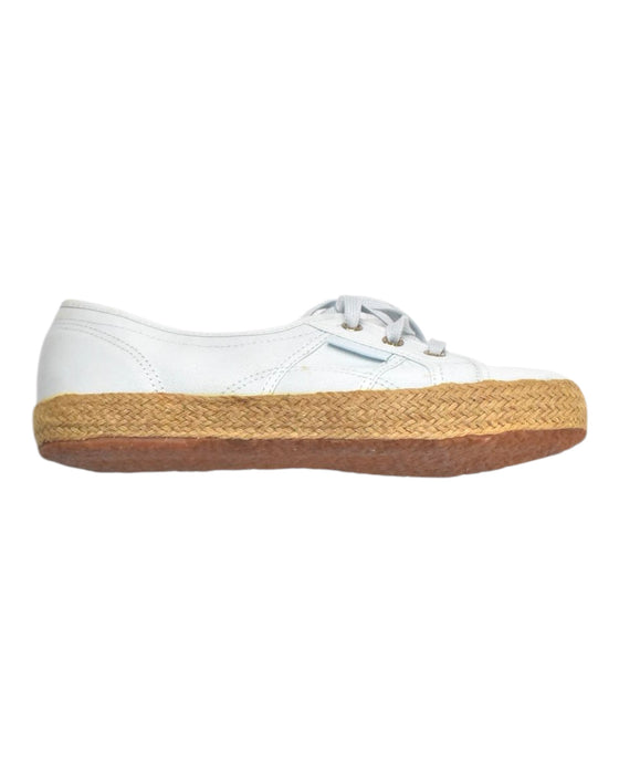 A White Espadrilles from Superga in size 13Y for girl. (Front View)