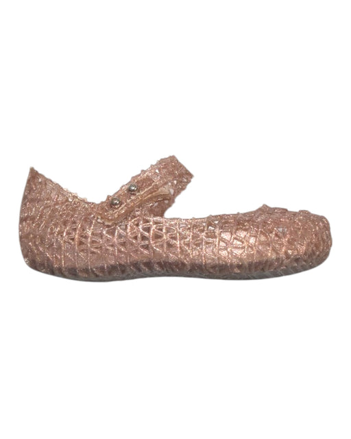 A Gold Flats from Mini Melissa in size 3T for girl. (Front View)