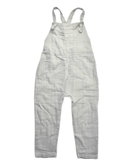 A Ivory Long Overalls from Jamie Kay in size 4T for girl. (Front View)