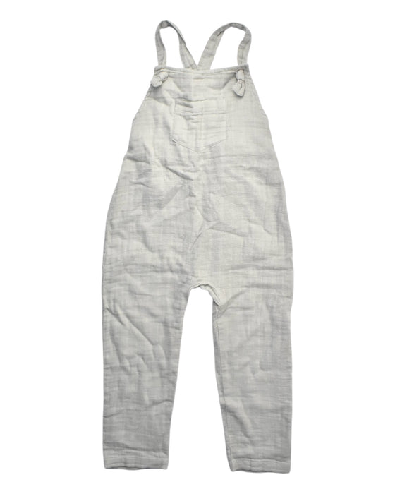 A Ivory Long Overalls from Jamie Kay in size 4T for girl. (Front View)