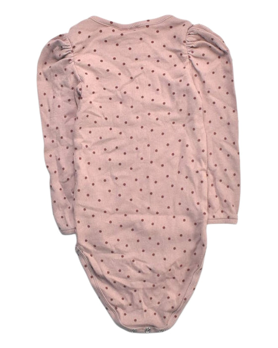 A Pink Long Sleeve Bodysuits from Name It in size 6-12M for girl. (Back View)