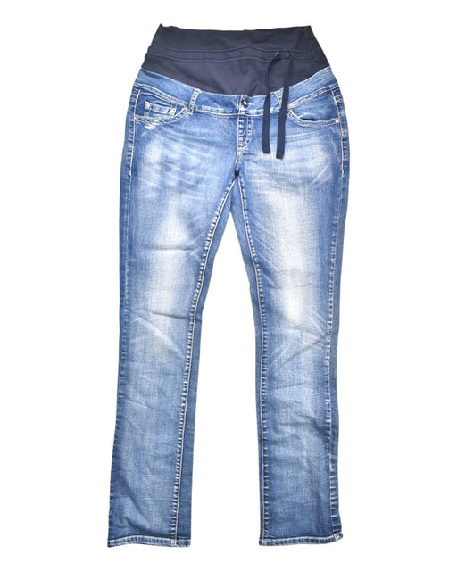 A Blue Jeans from Mamaway in size Maternity-XL for maternity. (Front View)