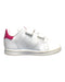 A White Sneakers from Adidas in size 12-18M for neutral. (Front View)