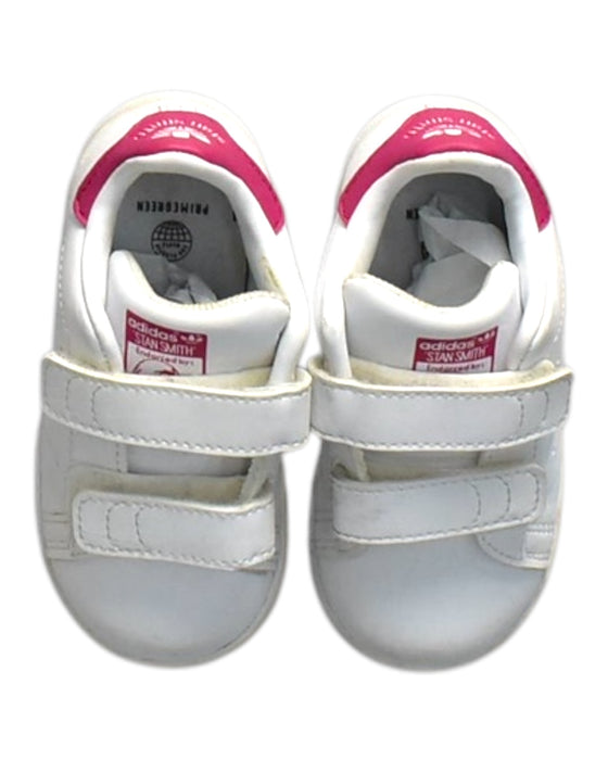 A White Sneakers from Adidas in size 12-18M for neutral. (Back View)