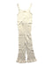 A Beige Long Overalls from Seed in size 10Y for girl. (Front View)