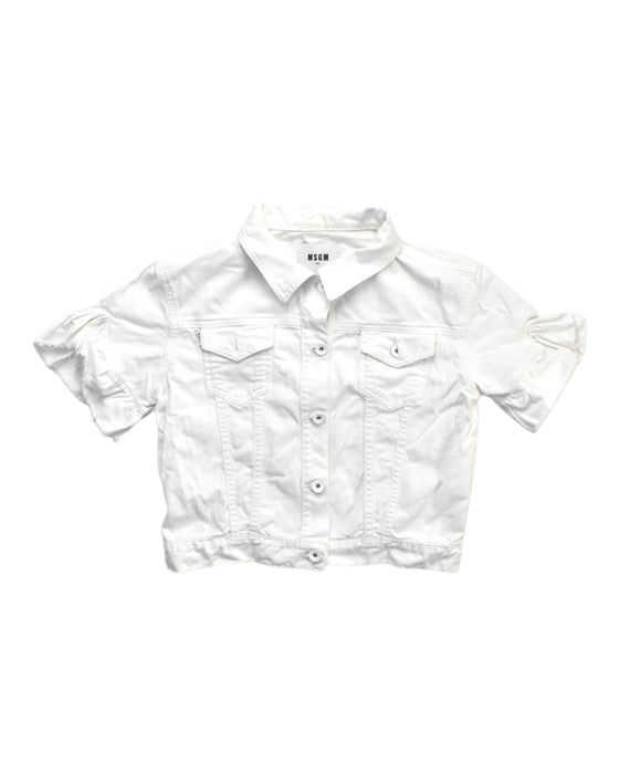 A White Short Sleeve Shirts from MSGM in size 12Y for girl. (Front View)