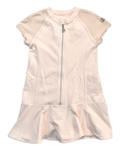 A Peach Short Sleeve Dresses from Moncler in size 8Y for girl. (Front View)