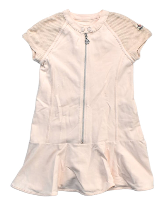 A Peach Short Sleeve Dresses from Moncler in size 8Y for girl. (Front View)