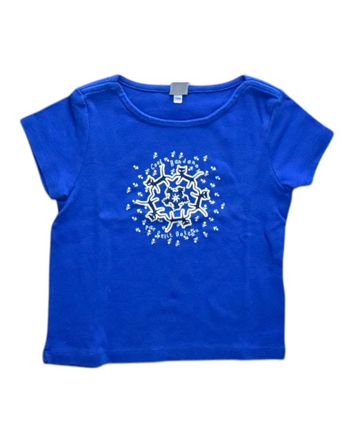A Blue Short Sleeve T Shirts from Petit Bateau in size 4T for neutral. (Front View)
