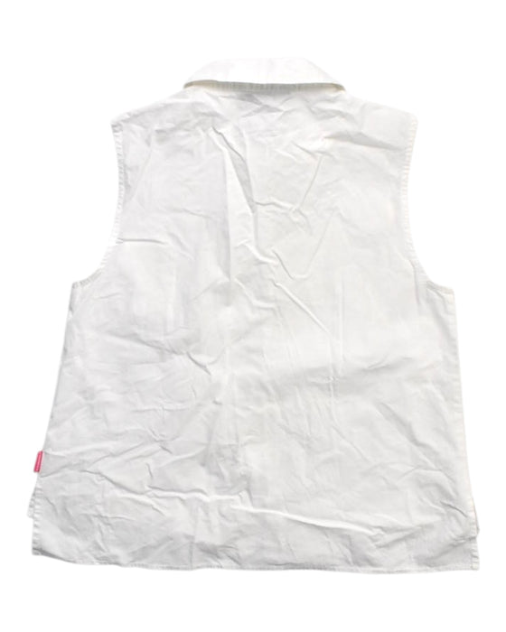 A White Sleeveless Shirts from Simonetta in size 12Y for girl. (Back View)