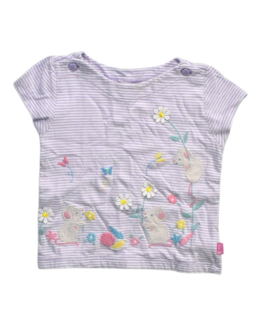 A Purple Short Sleeve Tops from Jojo Maman Bébé in size 12-18M for girl. (Front View)