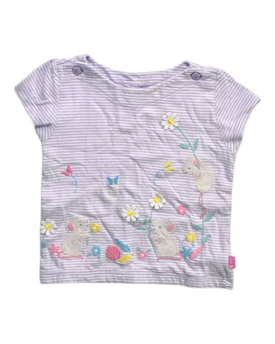 A Purple Short Sleeve Tops from Jojo Maman Bébé in size 12-18M for girl. (Front View)