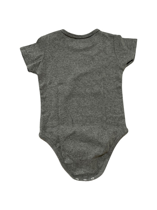 A Grey Short Sleeve Bodysuits from KIDSCRAFTER in size 6-12M for neutral. (Back View)