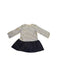 A Navy Long Sleeve Dresses from Petit Bateau in size 12-18M for girl. (Back View)