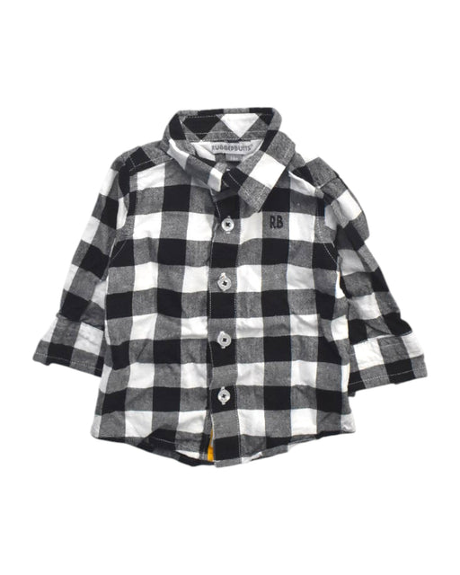A Black Long Sleeve Shirts from RuggedButts in size 3-6M for boy. (Front View)