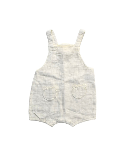 A Ivory Overall Shorts from Seed in size 12-18M for girl. (Front View)