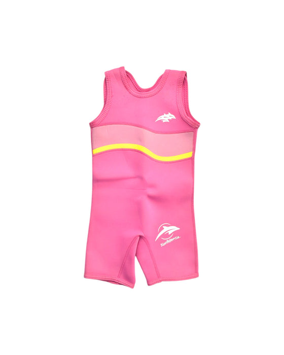 A Pink Wetsuits from Konfidence in size 2T for girl. (Front View)