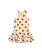A Beige Sleeveless Dresses from Le Petit Society in size 4T for girl. (Front View)